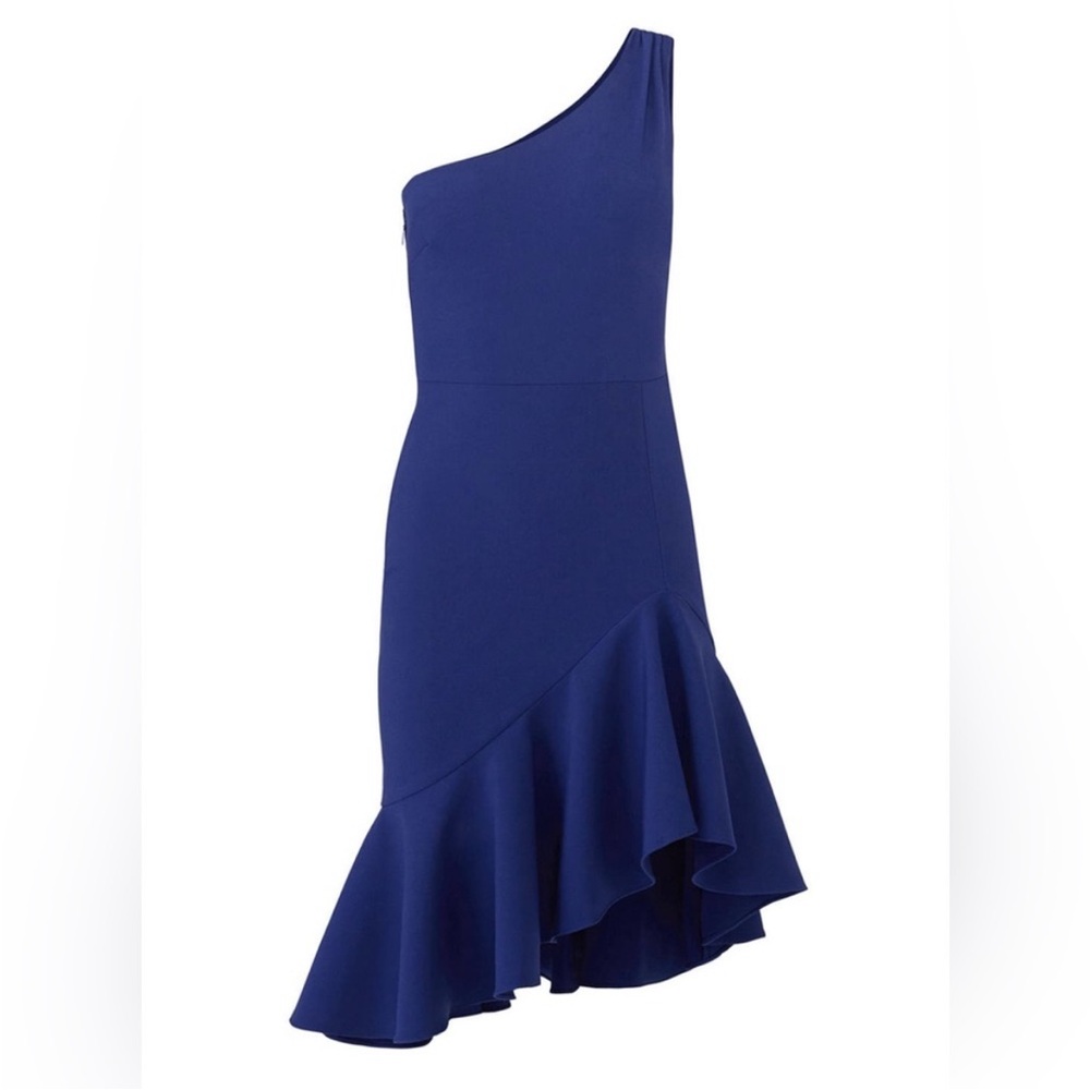 Likely One-Shoulder Navy Dress